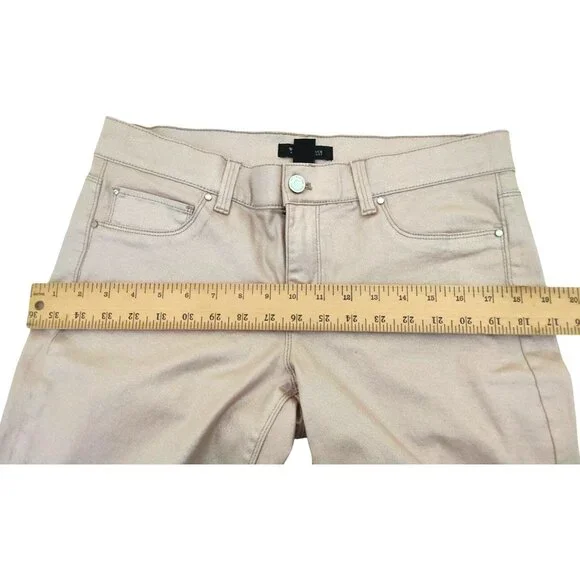 White House Black Market Womens Pale Pink Skinny Leg 10R Shimmering Casual Pants - Picture 12 of 12